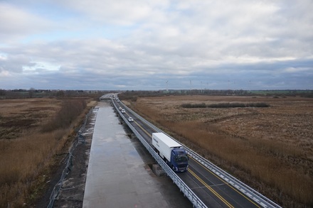 Blick auf die Behelfsbrücke. © EM