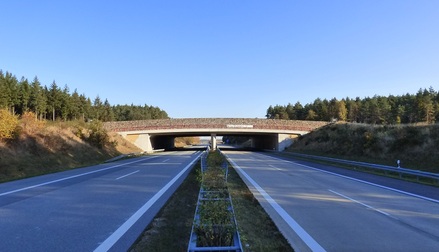 Die Grünbrücke Wredenhagen an der A19 ist 2015 fertiggestellt worden. © STZ, Rostock