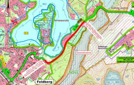 Ein Teil der Ortsdurchfahrt Feldberg wird in zwei Bauabschnitten umgebaut © strassen-mv.de